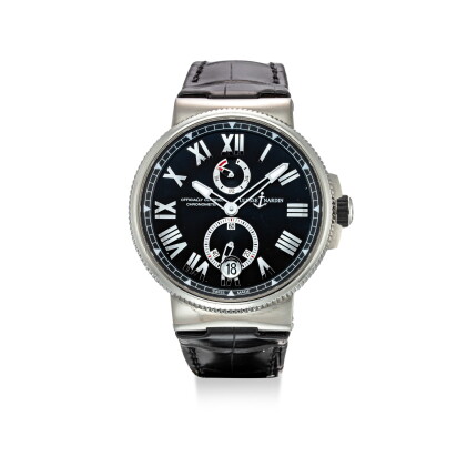 Catalog image of ulysse nardin | marine chronometer, reference 1183-122, a stainless steel wrist…