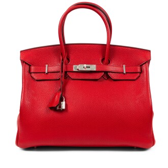 View 1 of Lot 393: Rouge Casque Clémence Birkin 35 Palladium Hardware, 2007