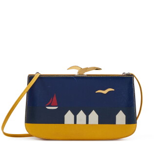 View 1 of Lot 98: Vintage Navy, Orange and Green Box and Epsom Sac à Malices Gold Hardware, 1993