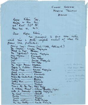 Sylvia Plath's passionate notes to Ted Hughes up for auction