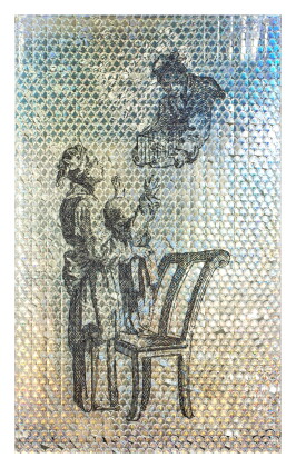 Catalog image of Child Reaching for Caged Bird