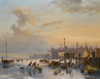 View 1 of Lot 90: Skaters on the IJ, Amsterdam