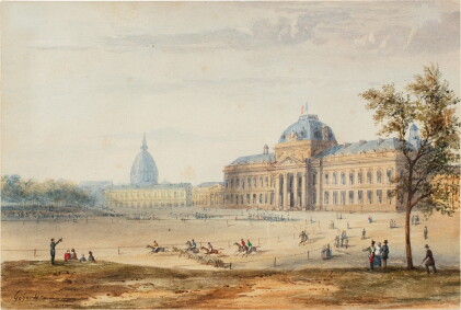 Catalog image of Horse racing in front of the Champ de Mars, Paris