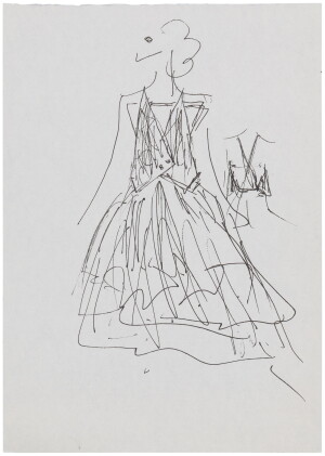 Catalog image of An original sketch for fashion | Croquis de mode original