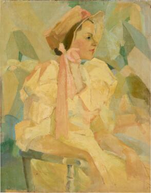 View 1 of Lot 126: Portrait of a Lady with Pink Bonnet / Nude study (A Double-Sided Work)