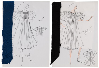Catalog image of Two original sketches for fashion | Deux croquis de mode originaux
