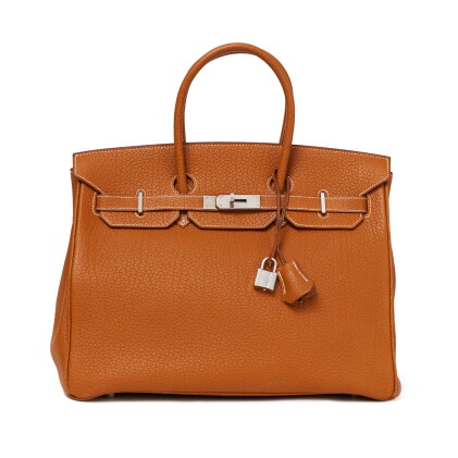 Catalog image of Gold Clémence Birkin 35 Palladium Hardware, 2012