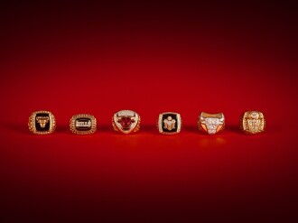 View 1 of Lot 4: Complete Set of Chicago Bulls Championship Rings | 1991, 1992, 1993, 1996, 1997, 1998