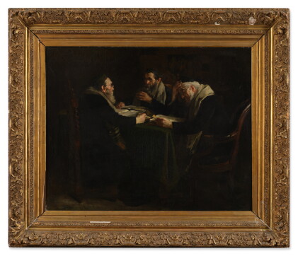 Catalog image of Three Jewish Men Studying Talmud