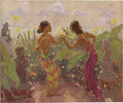 Catalog image of adrien-jean le mayeur de merprès 勒邁耶 | two women dancing in the garden 園中倆舞者