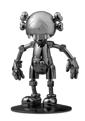 Catalog image of lot 9035 kaws x 空山基 kaws x hajime sorayama | 沒有未來的伴侶（黑鉻）no future companion (bl…