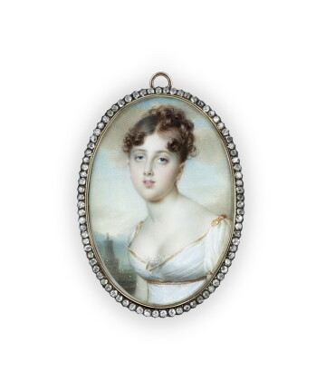 Catalog image of Portrait of a young lady on enamel, Jean-Urbain Guérin (1761-1836) early 19th century