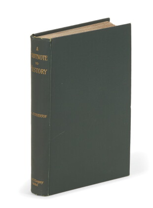 Catalog image of stevenson, a footnote to history, 1892, presentation copy