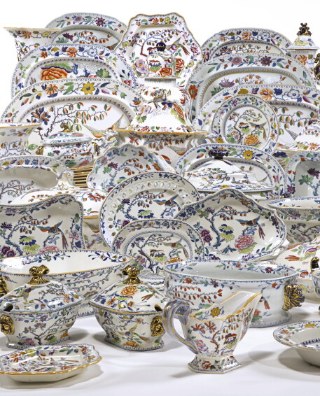 AN EXTENSIVE ASSEMBLED MASON'S AND DAVENPORT IRONSTONE PART SERV