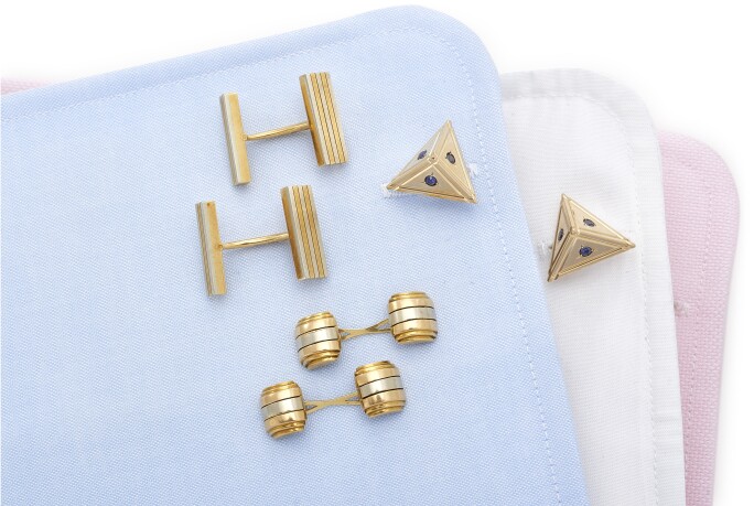 Three pairs of Gentleman's cufflinks