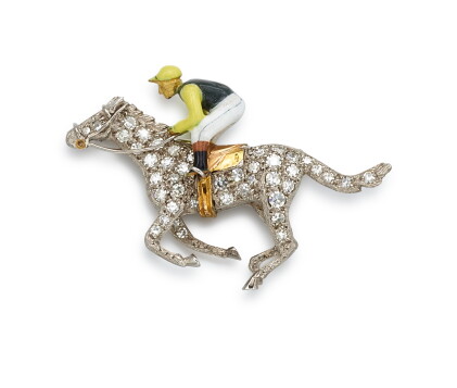 Catalog image of Diamond and Enamel Brooch, Early 20th Century | 鑽石 配 琺瑯彩 胸針, 20世紀初