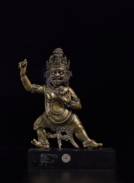View 1 of Lot 883: A copper alloy figure of Vajrapani, Tibet, circa 17th century