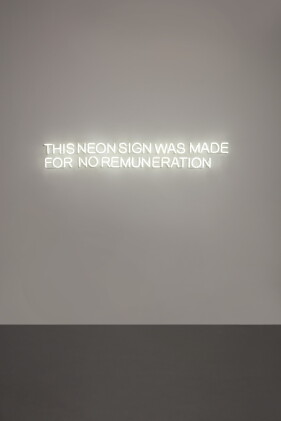Catalog image of claire fontaine | this neon sign was made for no remuneration