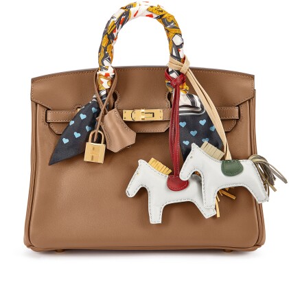 View 1 of Lot 1064: Beige de Weimar Swift Birkin 25 Gold Hardware, 2020, Rodeos PM and Twillies