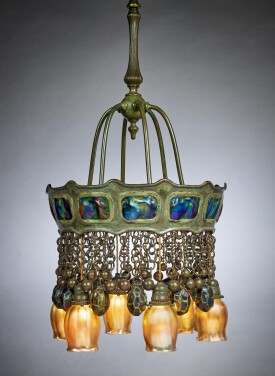 View 1 of Lot 336: A Rare Six-Light "Turtle-Back" Moorish Chandelier