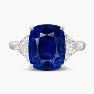 View 1 of Lot 1626: Sapphire and Diamond Ring | 卡地亞  | 9.38 克拉 天然「皇家藍」未經加熱藍寶石 配 鑽石 戒指