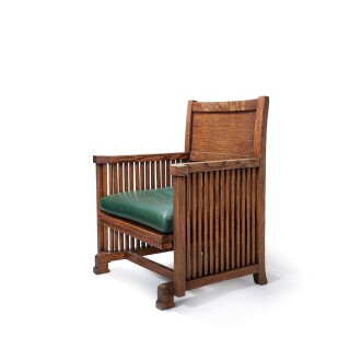 View 1 of Lot 433: Armchair from the Ray W. Evans House, Chicago, Illinois