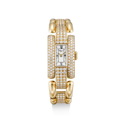 Catalog image of chopard | la strada, reference 433 1, a yellow gold and diamond-set bracelet wa…