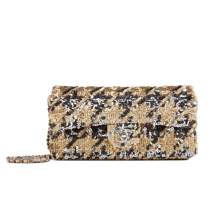 Chanel Sequin East West Flap