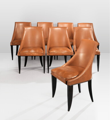 Catalog image of dominique, andré domin & marcel genevrière | set of eight chairs, circa 1938 [s…