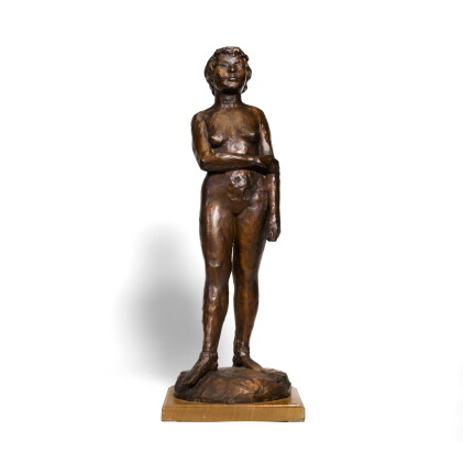Catalog image of giacomo manzù | donna in piedi (striptease)