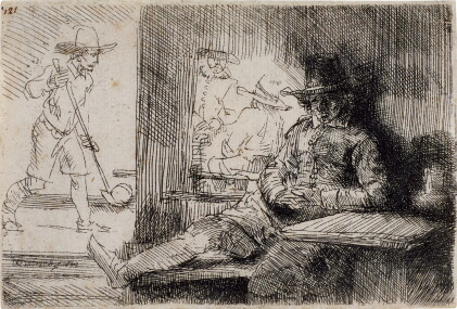 Catalog image of The Ringball Player ('Het Klosbaantje') (B., Holl. 125; New Holl. 282; H. 272)