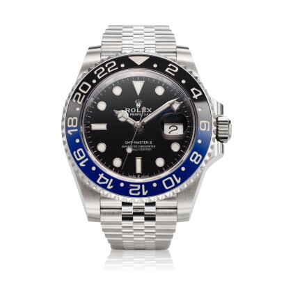 Catalog image of Reference 126710BLNR GMT-Master II 'Batgirl' A stainless steel automatic dual t…