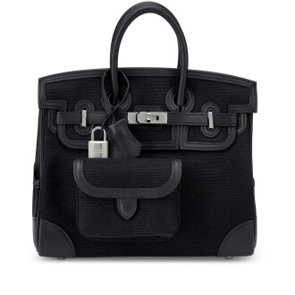 View 1 of Lot 942: Limited Edition Black Swift and Canvas Cargo Birkin 25 Palladium Hardware, 2022 
