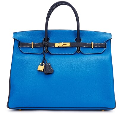 View 1 of Lot 924: Bleu France and Bleu Nuit Togo HSS Birkin 40 Brushed Gold Hardware, 2022