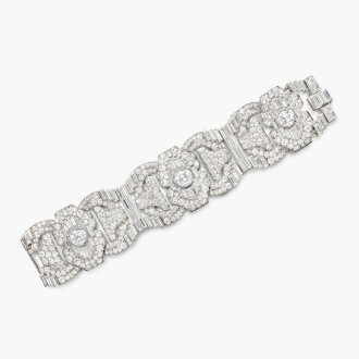 View 1 of Lot 1703: Art Deco Diamond Bracelet, circa 1925 |  裝飾藝術 鑽石 手鏈，年份約1925
