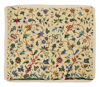 View 1 of Lot 658: A Queen Anne Crewelwork Bed Hanging, Early 18th Century