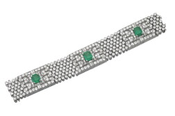 455. emerald and diamond bracelet, lacloche, circa 1930