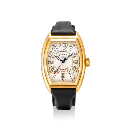 Catalog image of franck muller | conquistador, reference 8001 sc, a yellow gold wristwatch with …