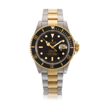Catalog image of Retailed by Tiffany & Co.: Submariner, Ref. 16613 Stainless Steel And Yellow Go…