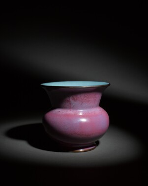 View 1 of Lot 53: An exceptional numbered 'Jun' zhadou-form flowerpot, Early Ming dynasty, 15th century