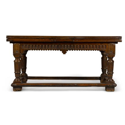 Catalog image of An Anglo-Dutch 'Antiquarian' oak draw-leaf table, in the manner of Vredeman de …