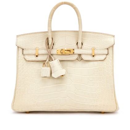 View 1 of Lot 915: Beton Matte Mississippiensis Alligator Birkin 25 Gold Hardware, 2021