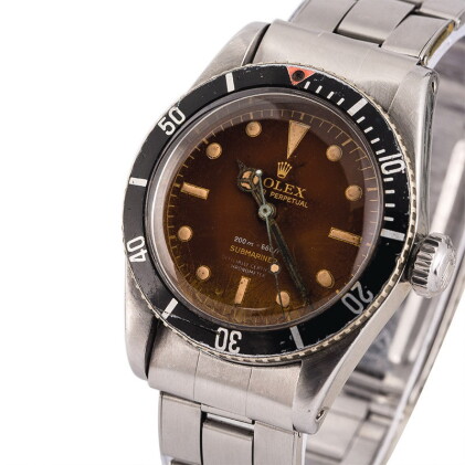 Catalog image of rolex | submariner, ref. 6538, a stainless steel wristwatch with 4-line “tropic…