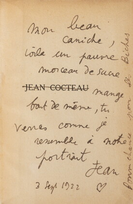 Catalog image of Le Secret professionnel. 1922. Exemplaire de Marie Laurencin, relié avec son ch…