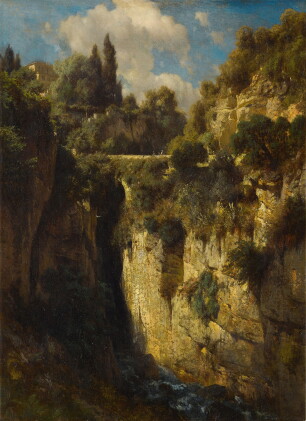 Catalog image of A Mountainous Landscape with a Waterfall