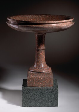 View 1 of Lot 25: A Swedish carved red granite tazza, circa 1825-30