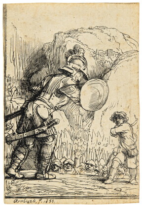 Catalog image of rembrandt harmensz. van rijn | david and goliath (b., holl. 36; new holl. 288c;…