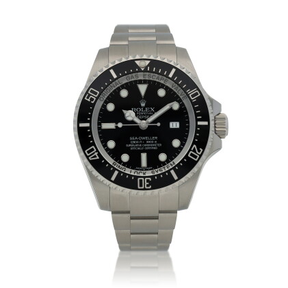 Catalog image of Deepsea Sea-Dweller, Ref. 116660 Stainless steel wristwatch with date, helium e…