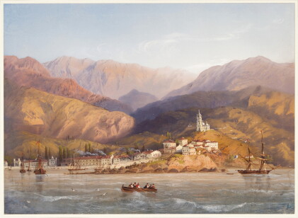 Catalog image of a view of yalta, crimea
