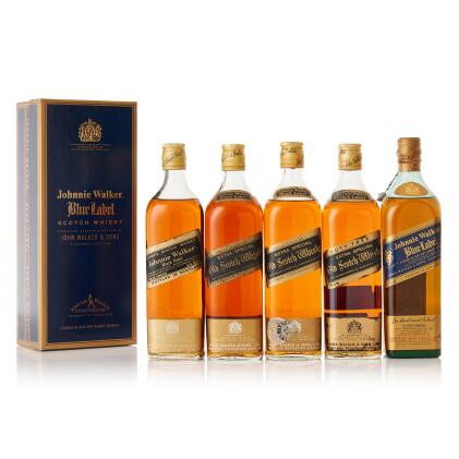 View 1 of Lot 9719: Johnnie Walker Blended Scotch Whisky Mixed Lot (5 BT75)